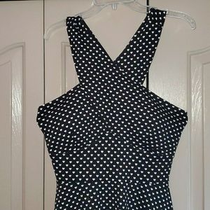 Criss cross fit and flare dress